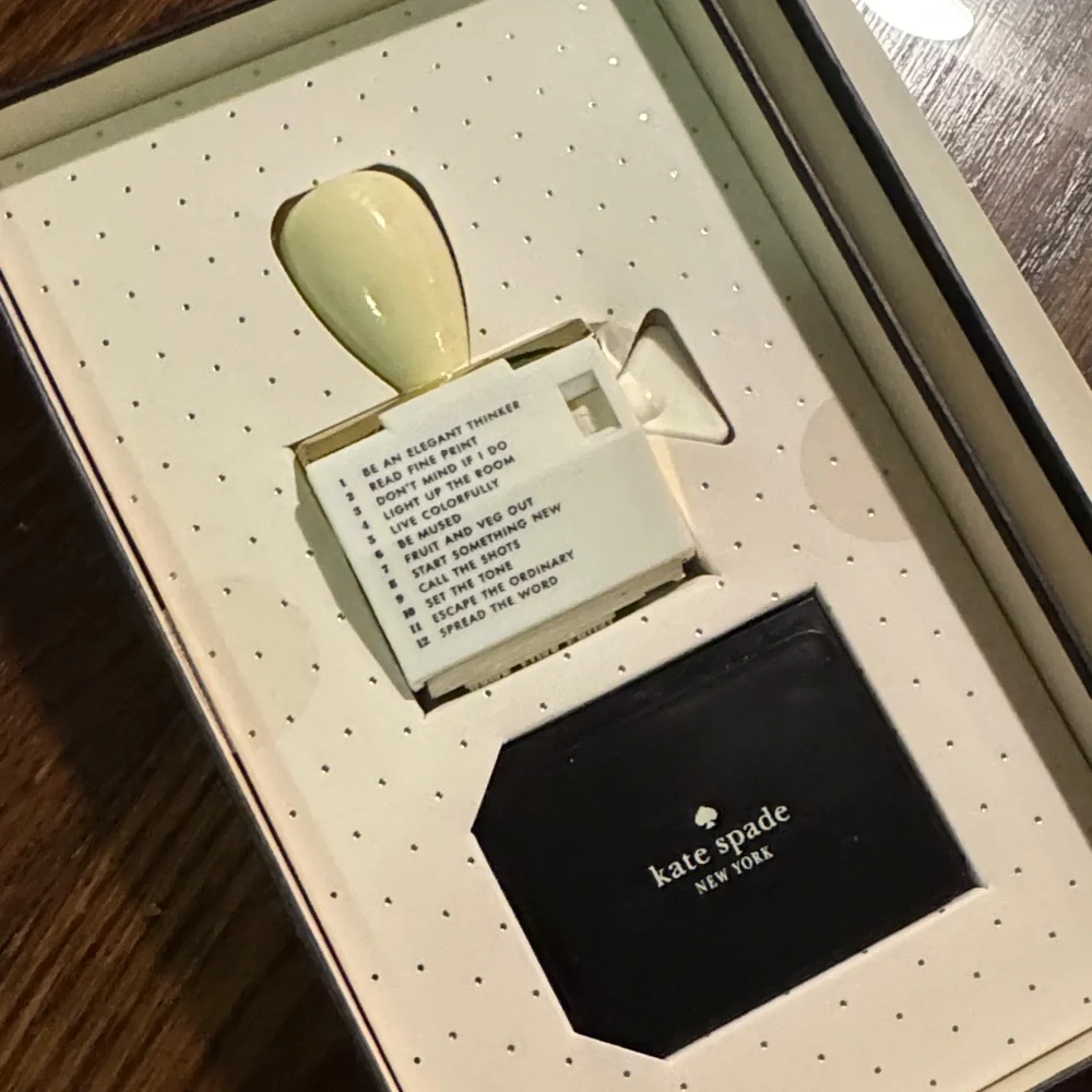 Kate Spade Cream and Black Stamp Set